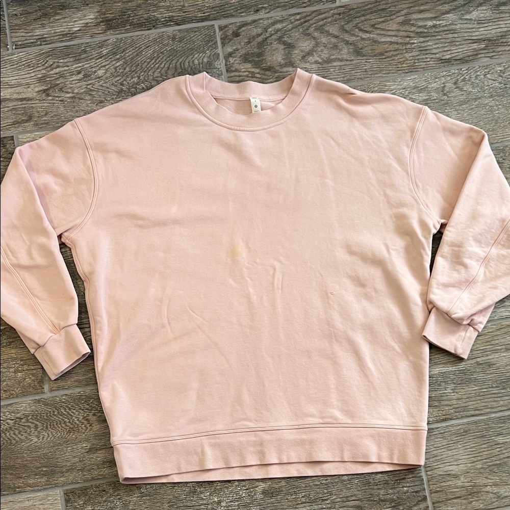 Lululemon Perfectly Oversized Crew sweatshirt strawberry milkshake 8 medium pink
